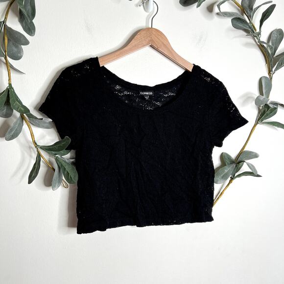 Express Lace Crop Top LAST CALL - Picture 1 of 4